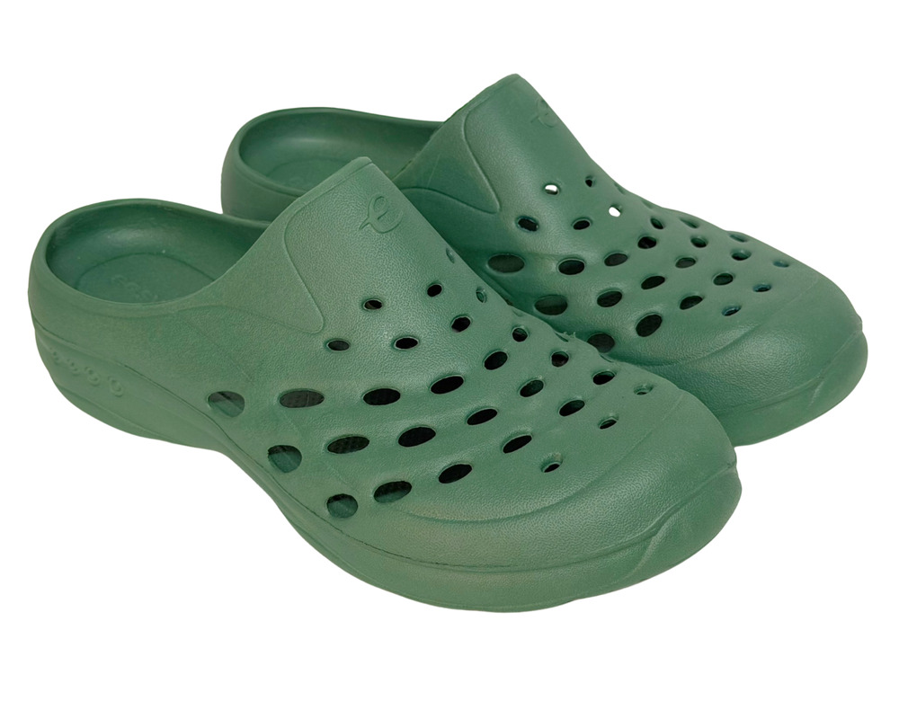 Easy Spirit Sz 10 Travelclog Slip-On Mules Molded EVA Foam Green Utility Shoes